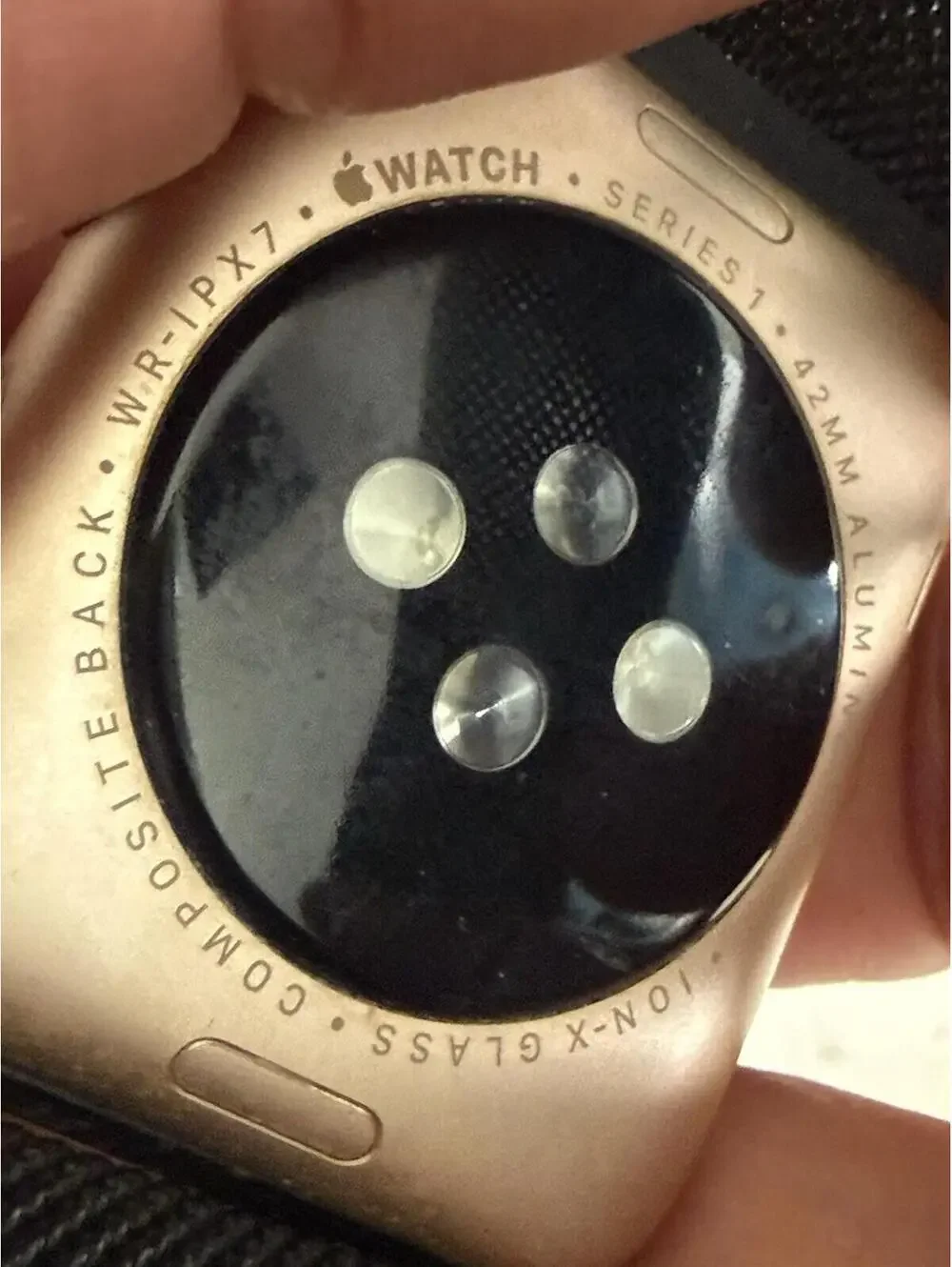 Apple Watch Series 1 42mm with Band  ( Parts Only )  Apple Logo Flashing Red